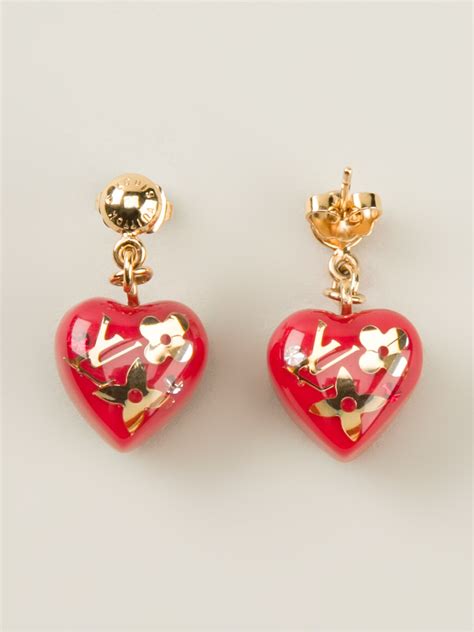 louis vuitton heart earrings|Louis Vuitton symbol earrings.